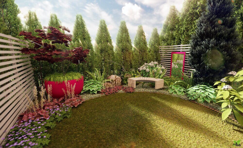 projekt ogródka leśnego