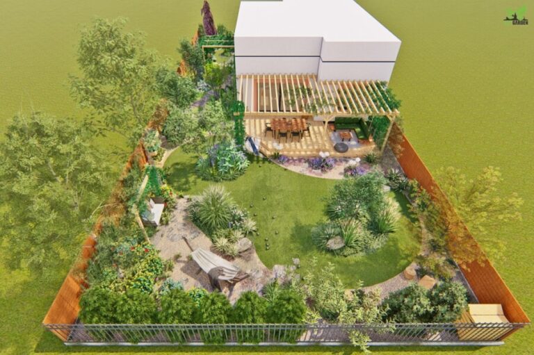 widok na ogrod naturalny projekt i wykonanie citygarden