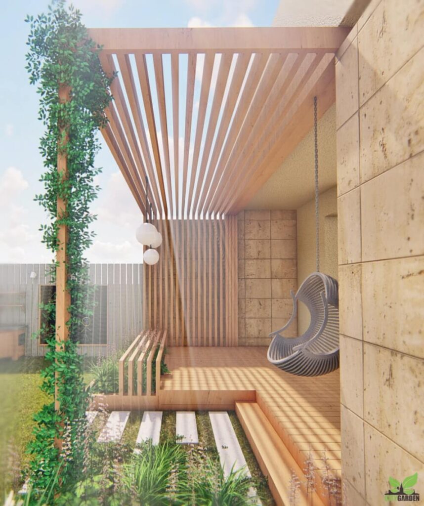 pergola porosnieta winobluszczem