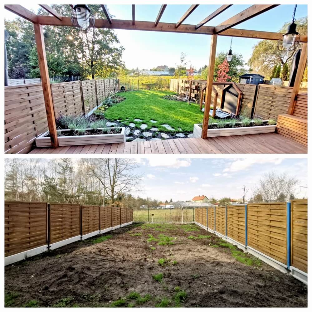 przed i po - projekt i wykonanie ogrodu