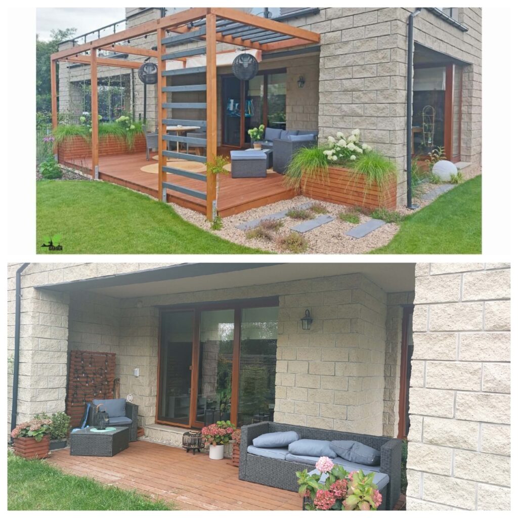 metamorfoza ogrodu - przed i po - citygarden