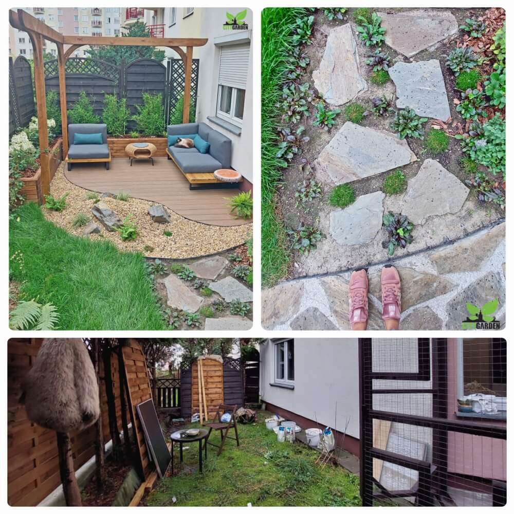 metamorfoza ogrodu - przed i po - citygarden