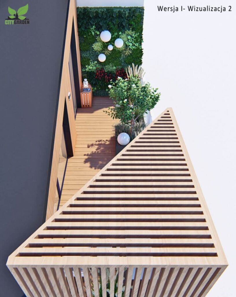 nowoczesna pergola na balkonie