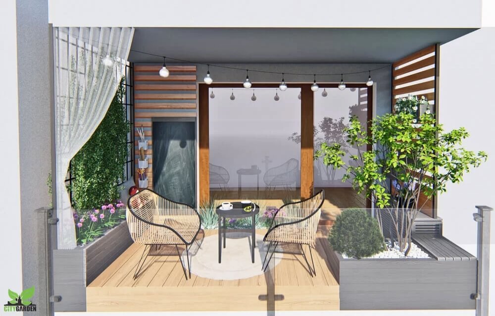 projekt nowoczesnego balkonu citygarden