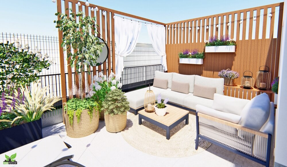 projekt boho tarasu