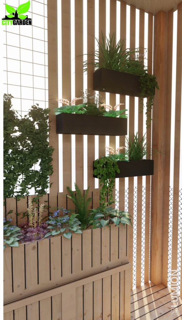 projekt intymnego balkonu - citygarden